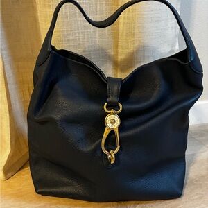 Dooney & Bourne Leather Hobo Bag with Gold Accent
